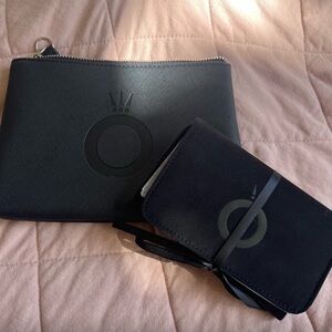 Pandora Black Cosmetic Bag and Jewelry Case Set